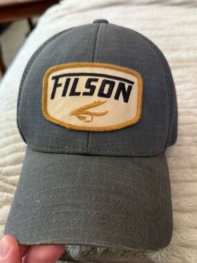 Filson Mesh Logger Cap Gray Fishing Adjustable